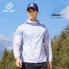 探拓（TECTOP）防曬衣 男戶(hù)外UPF40+輕薄防紫外線(xiàn)透氣皮膚衣 防潑水速干風(fēng)衣